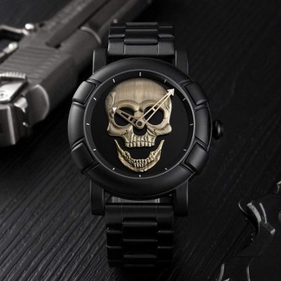 RELOJ ANÁLOGO SKMEI SKULL